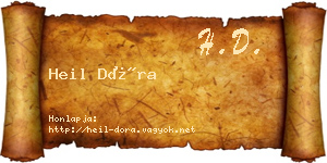 Heil Dóra névjegykártya